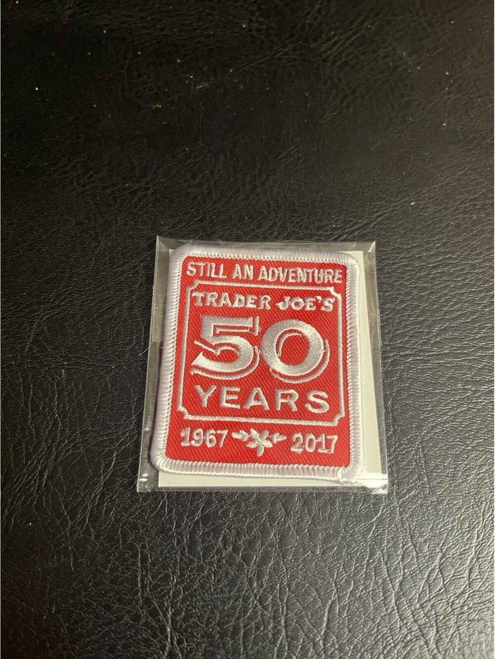 Trader Joes 50 Years Iron On Embroidered Patch NEW 1967-2017 Still An Adventure
